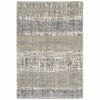 4'x6' Grey and Ivory Abstract Lines Indoor Area Rug