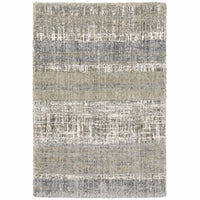 4'x6' Grey and Ivory Abstract Lines Indoor Area Rug