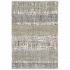 9'x12' Grey and Ivory Abstract Lines Area Rug