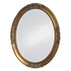 Oval Antique Gold Finish Mirror with Beaded Textured Frame