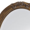 Oval Antique Gold Finish Mirror with Beaded Textured Frame