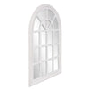 White Washed Mirror with Arched Panel Window Design