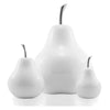 White Coated Mini Pear Shaped Aluminum Accent Home Decor