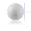 Set of 2 White Aluminum Decorative Spheres