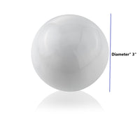 Set of 2 White Aluminum Decorative Spheres