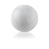 Set of 2 White Aluminum Decorative Spheres