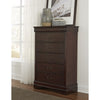 Modern Merlot Toned Chest with 5 Drawers