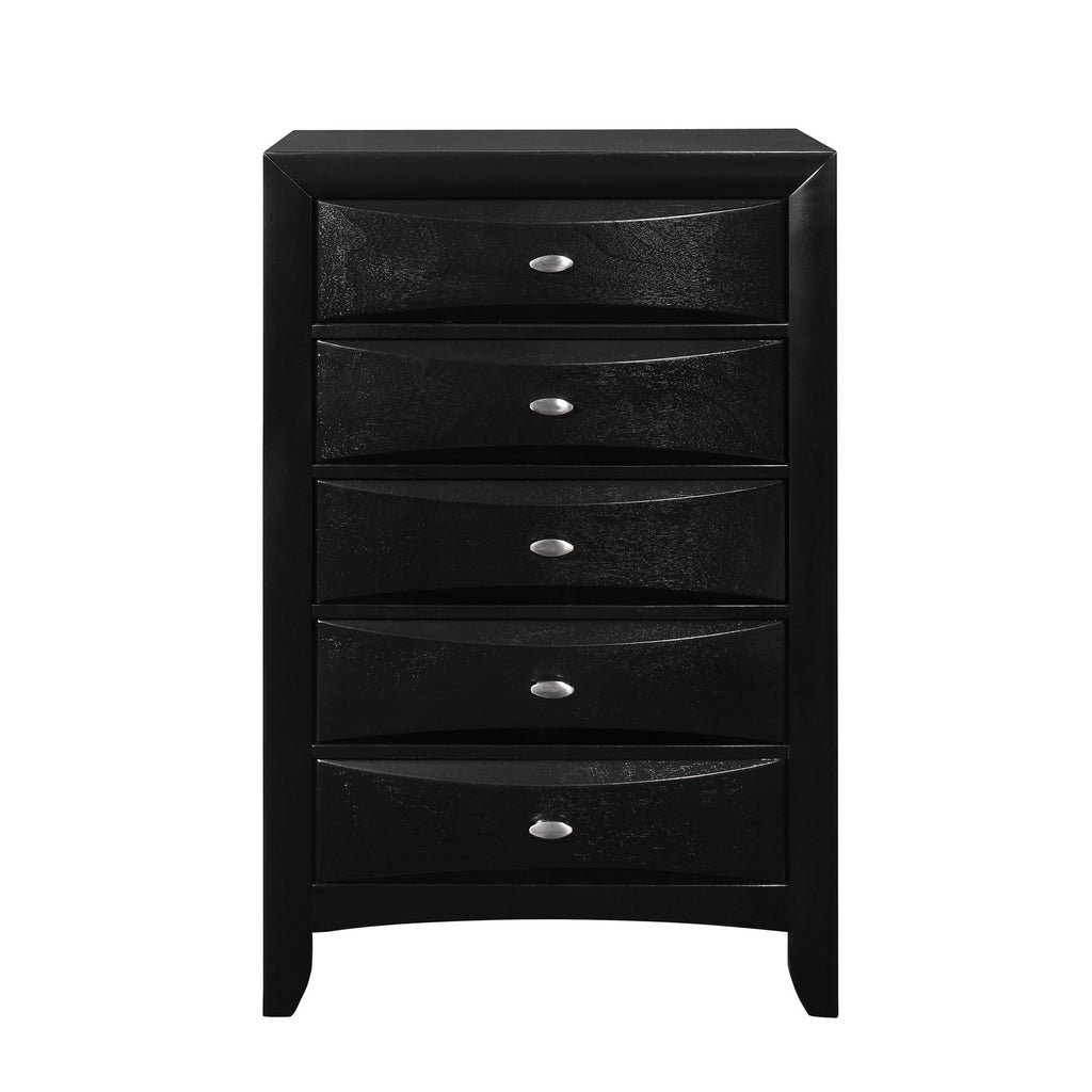 Black Chest with 5 Chambared Drawer