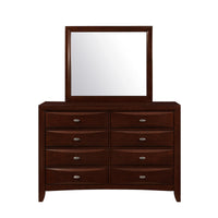 New Merlot Mirror with Rectangular Sleek Wood Trim