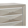 Modern Champagne Nightstand with 3 Spacious Drawer