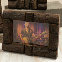 Set of Three 4" x 6" Log Cabin Style Picture Frames