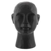 Geometric Ceramic Bust Large Matte Black