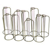 Burnished Gold Test Tube Cluster Vase