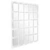 Rectangular White Finish Metal Tile Frame Mirror