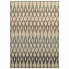 5' x 7' Ivory Gray Light to Dark Geometric Indoor Area Rug