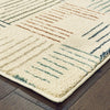 5' x 7' Ivory Multi Neutral Tone Scratch Indoor Area Rug