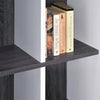 Versatile Six Shelf White and Gray Cubby Bookshelf