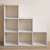 Graduated Step White 6 Cube Shelving Unit