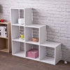 Graduated Step White 6 Cube Shelving Unit