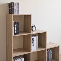 Graduated Step Natural 6 Cube Shelving Unit