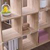 Natural Nine Grid Open Cube Storage Shelf