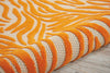 5’ x 8’ Orange Zebra Pattern Indoor Outdoor Area Rug