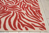 5’ x 8’ Red Zebra Pattern Indoor Outdoor Area Rug