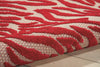 5’ x 8’ Red Zebra Pattern Indoor Outdoor Area Rug
