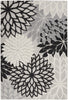 4’ x 6’ Black Gray White Indoor Outdoor Area Rug