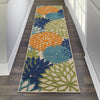 2’ x 12’ Multicolor Floral Indoor Outdoor Runner Rug