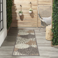 2’ x 12’ Natural and Gray Indoor Outdoor Runner Rug