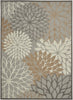 7’ x 10’ Natural and Gray Indoor Outdoor Area Rug