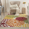 4’ x 6’ Red Warm Harvest Indoor Outdoor Area Rug