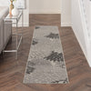 2’ x 12’ Silver and Gray Indoor Outdoor Runner Rug