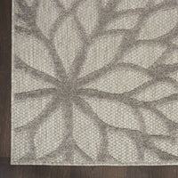 5’ x 8’ Silver and Gray Indoor Outdoor Area Rug