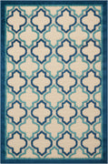 3’ x 4’ Navy Blue Trellis Indoor Outdoor Area Rug