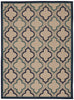 5’ x 8’ Navy Blue Trellis Indoor Outdoor Area Rug