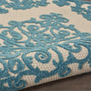 3’ x 4’ Aqua Medallion Indoor Outdoor Area Rug