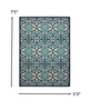 5’ x 8’ Navy and Beige Trellis Indoor Outdoor Area Rug