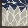 6’ x 9’ Ivory and Navy Indoor Outdoor Area Rug