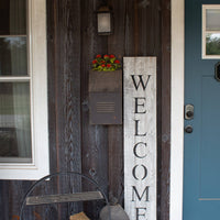 Rustic White Wash Front Porch Welcome Sign