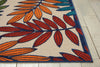 4’x 6’ Multicolored Leaves Indoor Outdoor Area Rug