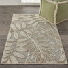 3’ x 4’ Natural Leaves Indoor Outdoor Area Rug