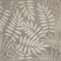 6’ x 9’ Natural Leaves Indoor Outdoor Area Rug