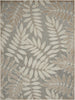 7’ x 10’ Natural Leaves Indoor Outdoor Area Rug