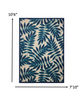 8’ x 11’ Navy and Beige Leaves Indoor Outdoor Area Rug