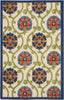 3’ x 4’ Blue Floral Vines Indoor Outdoor Area Rug