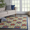 5’ x 8’ Blue Vines Indoor Outdoor Area Rug