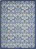 8’ x 11’ Gray and Blue Indoor Outdoor Area Rug