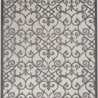 5’ x 8’ Gray and Charcoal Indoor Outdoor Area Rug